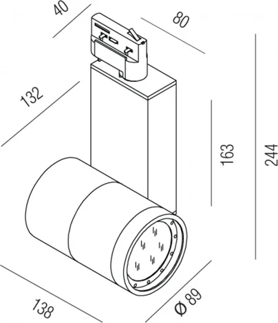 Трековый светильник трехфазный 220V 10,5V Donolux Flow DL18422/11WW-Track R White Dim (LED, круглые)