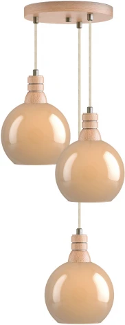 Подвесной светильник 33 ИДЕИ PND.125.03.03.018.BE-S.13.AM (220V, на проводе, шарики, круглые)
