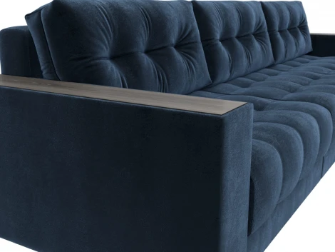 Диван прямой с декором Лига-049 НПБ Лонг Лига Диванов (Велюр) арт.128439