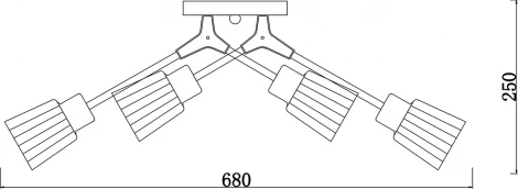 Потолочная люстра Escada Felicia 6х60Вт E14, металл/стекло, шампань (220V)