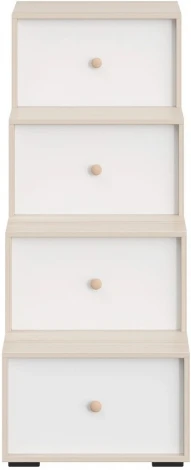 Лестница-комод Play ОГОГО (арт.851771), (ЛДСП/Белый,Ясень Коимбра)