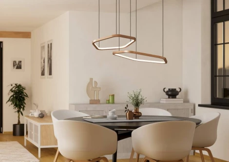 Подвесной светильник светодиодный Eglo Estrella 390507 с регулировкой цветовой температуры 1X30W LED 2200-6500K, 5200lm, алюминий, сталь, бронзовый, черный, белый