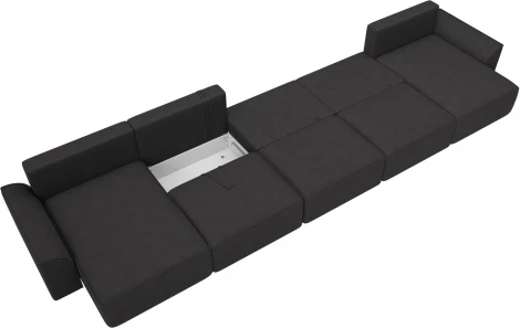 Диван п-образный Лига-048 НПБ МегаЛонг Лига Диванов (Замша) арт.128336