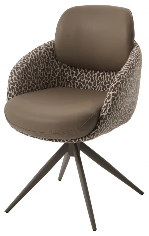 Стул ГРЕЙС (GRACE) 360 град. цвет ТЕМНЫЙ ЛАТТЕ 36-14 / HUNTER-400, экокожа/ ткань / ЛАТТЕ, ®DISAUR M-City 64846