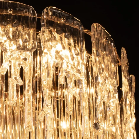 Подвесная люстра Loft It Florida 10298/600 French gold (220V, хрусталь, на цепи, круглые)