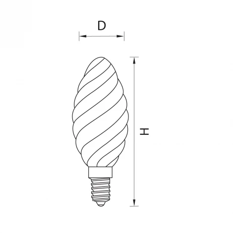 Лампочка светодиодная филаментная груша прозрачная колба E14 6 Вт 430 lm 4000K Lightstar 933704