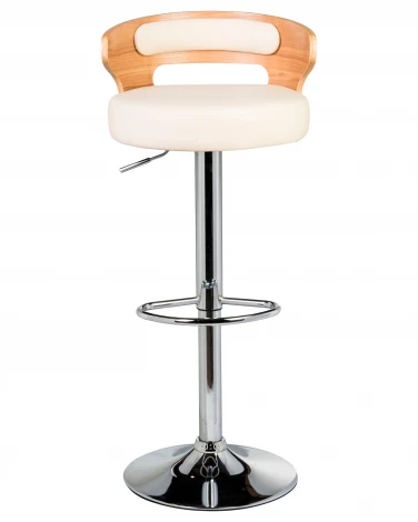 Набор 2 шт стул барный DOBRIN FRED (натуральное дерево, кремовый)