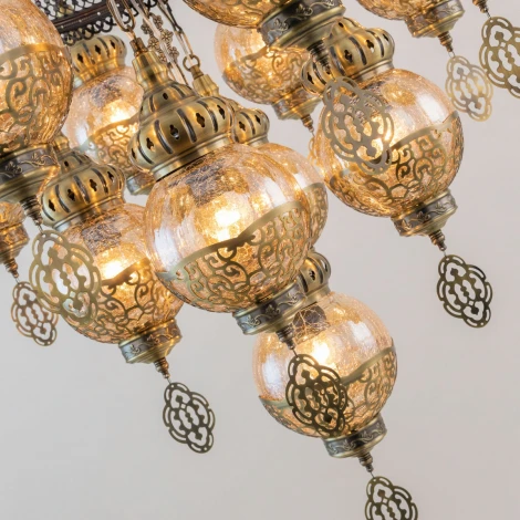 Подвесная люстра ярусная Каир CL419193 Citilux (220V, на цепи, шарики)