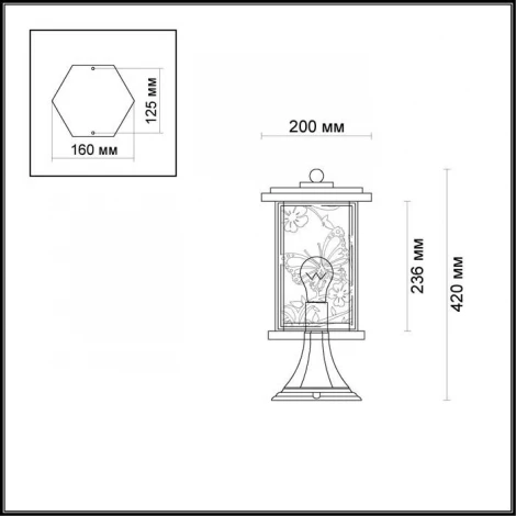 Наземный фонарь Odeon Light Papion 4038/1B
