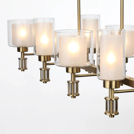Подвесная люстра Odeon Light Saga 5088/8A античная бронза/стекло E14 8*40W (220V, на цепи)