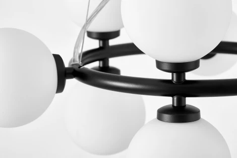 Подвесной светильник Lumina Deco Marsiada LDP 6033-9 BK (220V, на тросе, шарики, молекулы)