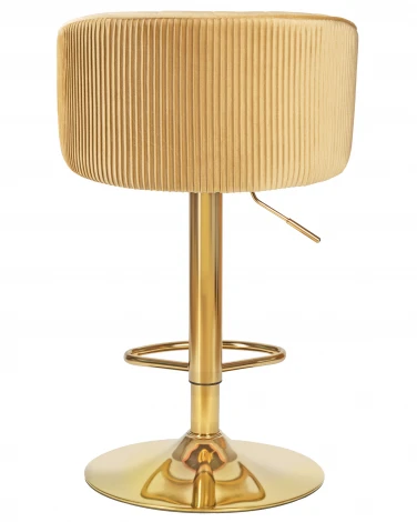 Стул барный DOBRIN DARCY GOLD (песочный велюр (1922-3)) 5025_GoldBase-LM GOLD, цвет сиденья песочный (1922-3), основания золото