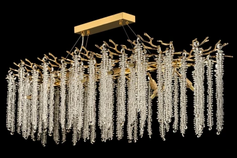 Подвесная люстра Dio D`arte Tavenna Gold Tavenna H 1.5.120x40.100 G (220V, хрусталь, на тросе)