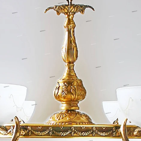 Люстра подвесная Ambiente by Brizzi Merida, 12 ламп, бронза с белым