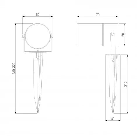Прожектор со светодиодами Elektrostandard Landscape 043 FL LED LED 3000K черный
