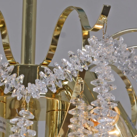 Потолочная люстра хрустальная на штанге Reluce 02384-0.3-6+3 FFG (220V)