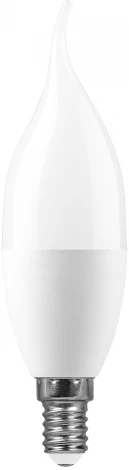 Лампочка светодиодная белая свеча на ветру E14 13W Feron 38113