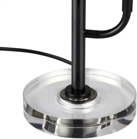 Настольная лампа Odeon Light Kolos 5459/9TL черный глянцевый/прозрачн./металл/стекло/хрустальное стекло LED 9W 3000K (220V, выключатель)