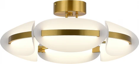 Потолочная люстра на штанге ST Luce Etoile SL1304.302.45 латунь/белый LED 1*45W 3000K (220V, круглые)