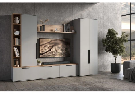 Шкаф Филеста 2-ств. шиншилла серая 664900