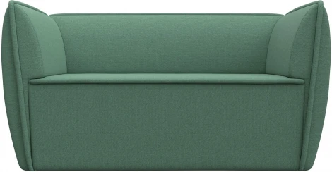 Диван кухонный прямой Бергамо 2-х местный (Зеленый/Рогожка) Лига Диванов арт.123703