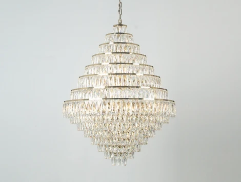 Подвесная люстра хрустальная Newport 10120 10125+28/C gold (220V, на цепи)