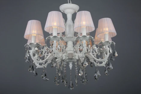 Подвесная люстра Omnilux Catanzaro OML-30807-08 (220V, на цепи, подсвечник, свеча)