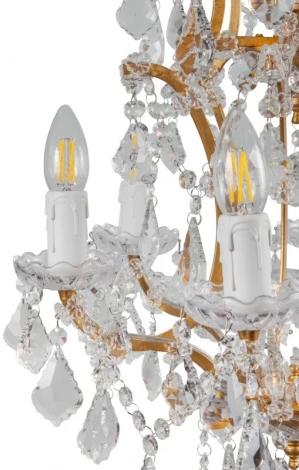 Подвесная люстра L'Arte Luce Rococo L27906.90 (220V, хрусталь, подсвечник, свеча)