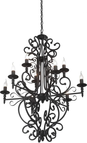 Подвесная люстра большая Vitaluce V1873-1/9, 9xE14 макс. 40Вт (220V, на цепи, свеча)