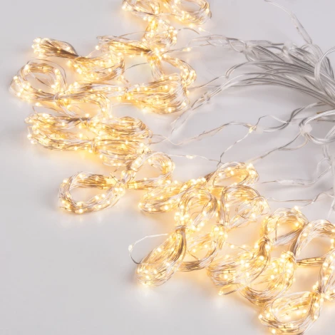 Гирлянда занавес "роса" теплый белый Eurosvet 2*2,6М IP20 200-006