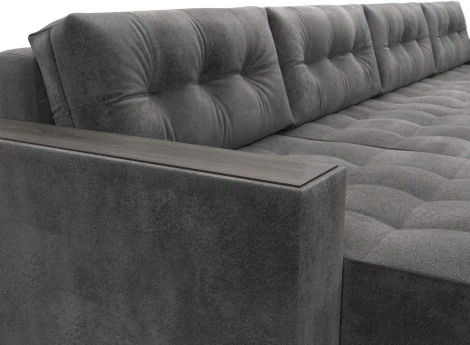 Диван П-образный с декором Лига-049 НПБ Лонг Лига Диванов (Велюр) арт.128576