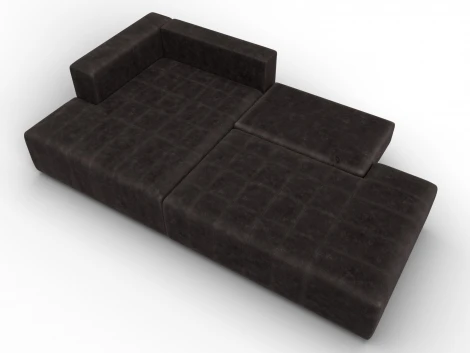 Диван угловой Лига-103 НПБ угол левый (ДСП,Брус,Фанера,Велюр/Коричневый) Лига Диванов 134827L