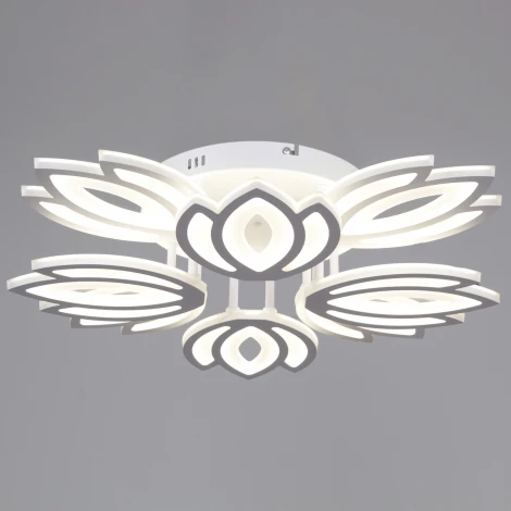 Потолочная люстра светодиодная на штанге с пультом с регулировкой цветовой температуры, яркости и ночным режимом Reluce 08429-0.3-4+4 WH