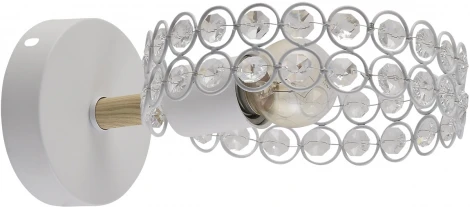 Бра Escada Banjo 679/1A White 1x60Вт E27, металл/хрусталь, белый/дерево