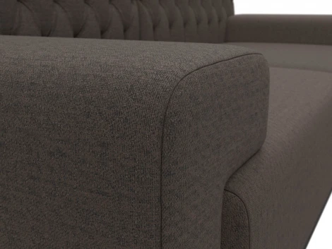 Диван кухонный прямой Мюнхен Люкс (Коричневый/Рогожка) Лига Диванов арт.122474