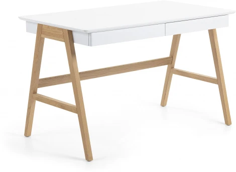Компьютерный стол La Forma (ex Julia Grup) Dyana (Белый/ МДФ,Дерево,Меламин,Дуб)