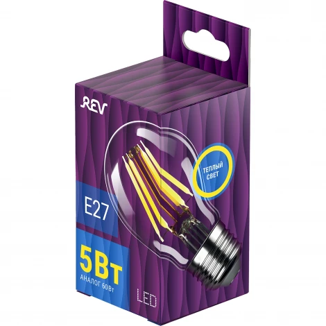 Лампочка светодиодная филаментная REV 32422 5