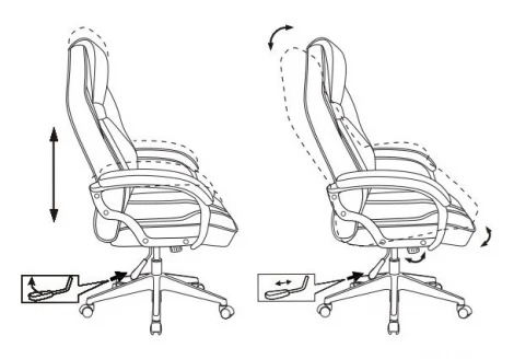 Кресло игровое Zombie A3 черный/синий эко.кожа крестовина пластик