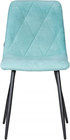 Стул обеденный DOBRIN CHILLY ROMBO (Тиффани Simple 51, основание черное) 006 ROMBO, цвет сиденья тиффани основания черный