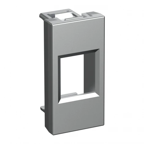 Накладка для модульной розетки Еthernet RJ-45 (алюминий) Systeme Electric RIN-145-AL