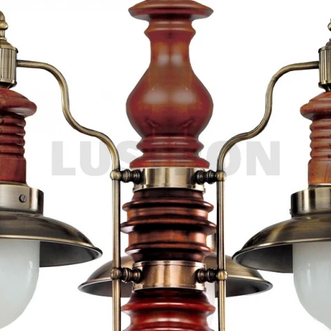 Подвесная люстра N-Light 846 846-03-02 красное дерево+бронза