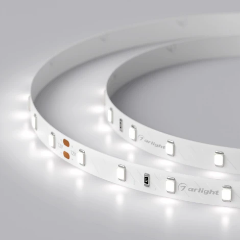 Светодиодная лента RT-A60-8mm 24V White6000 (7.2 W/m, IP20, 2835, 5m) (Arlight, Открытый) 020011(2)