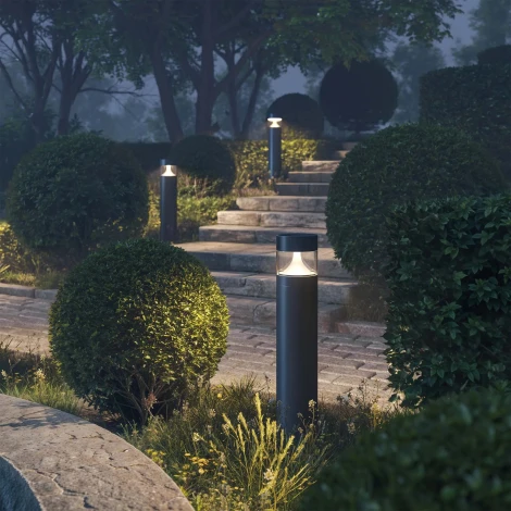 Наземный светильник LGD-LANDMARK-BOLL-H1000-20W Warm3500-MIX (GR, 300 deg, 230V) (Arlight, IP65 Металл) 047691 (LED)