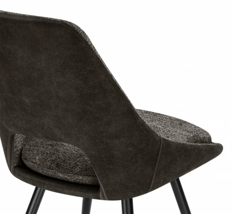 Обеденный стул Woodville Avianus (Металл, Шенилл/Черный, Коричневый) арт.15878