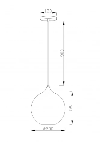 Подвесной светильник в форме шара Moderli Sumatra V11525-1P (220V, на проводе, шар)
