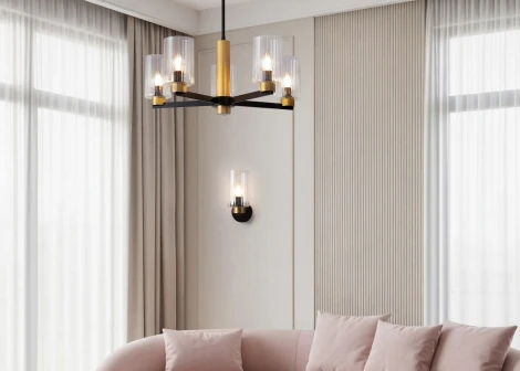 Потолочная люстра на штанге Freya Ombre FR2051CL-05BBS