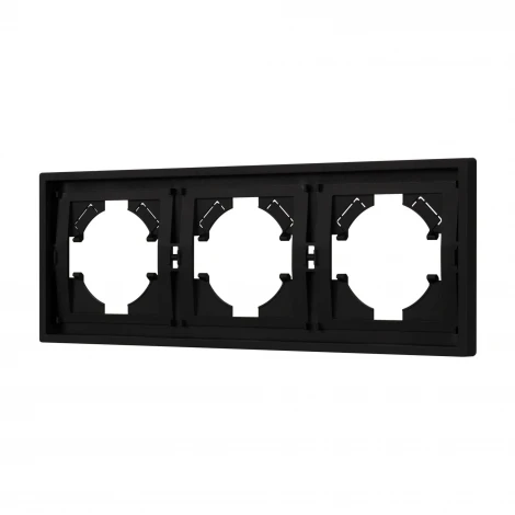 Рамка пластиковая FRM-TENDO-SFPL-3-BK (Arlight, Матовый черный) 054650