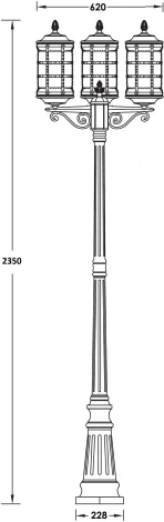 Наземный фонарь Oasis Light BARSELONA 81209B Gb