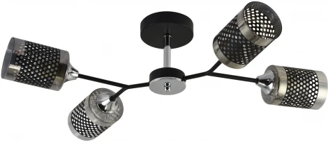 Потолочная люстра на штанге Reluce 01405-3.3-04B BK+CR (220V)