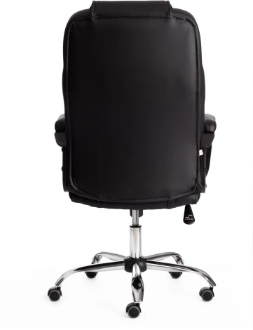 Кресло BERGAMO хром (22) кож/зам, черный, 36-6 Tetchair 19370